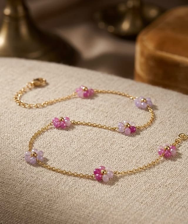 Beaded Flower Bracelet