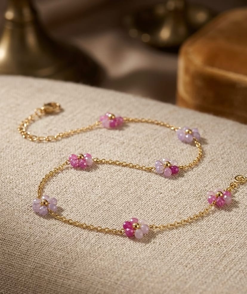 Beaded Flower Bracelet