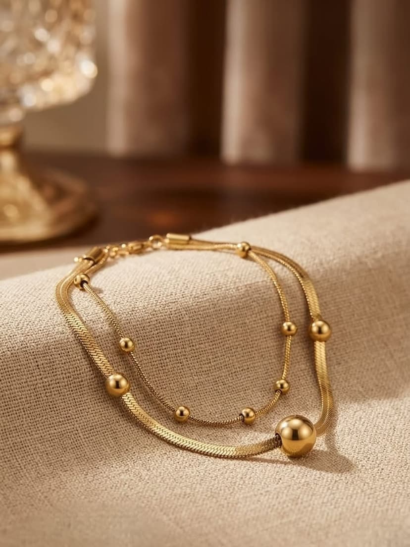 Double Layered Gold Bracelet