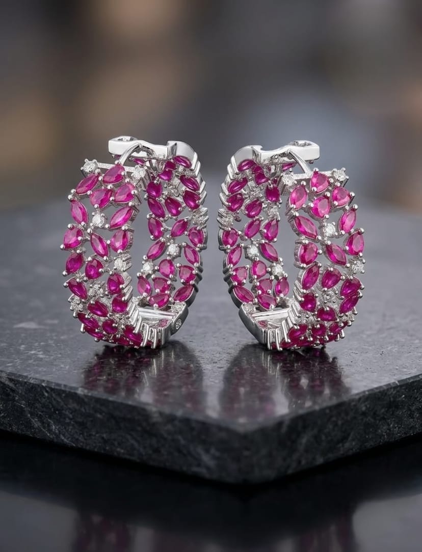 The Magenta Twirl Hoops