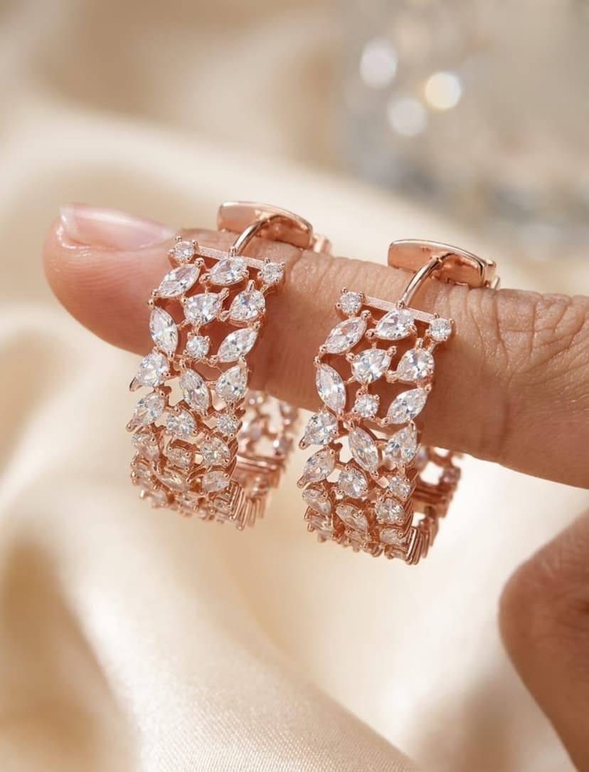 The Blush Petal Hoops